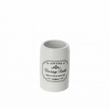 PORTASPAZZOLINO BIANCO IN CERAMICA