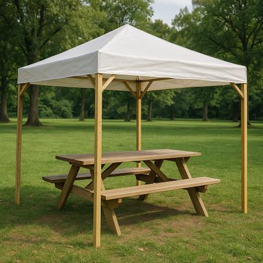 GAZEBO BASIC 300X300XH218CM IN PINO IMPREGNATO CON