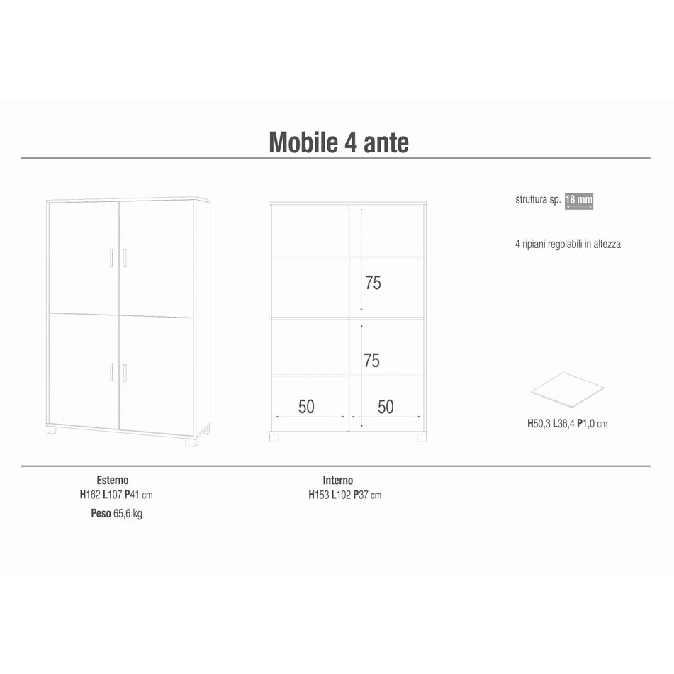 mobile-4-ante-kit-108x41xh161cm-struttura-bianco-fiammato-frontale-bianco-fiammato
