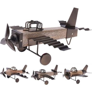 AEREO DECORATIVO IN LEGNO E METALLO 26CM IN 3 MODE