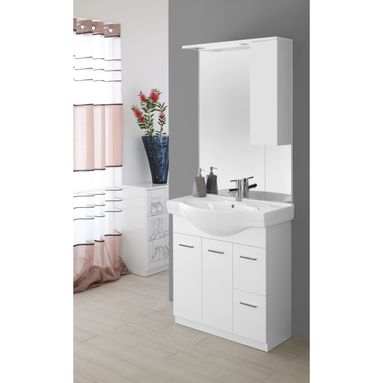 BAGNO STELLA 82X46XH86CM BIANCO 2 ANTE E CASSETTI