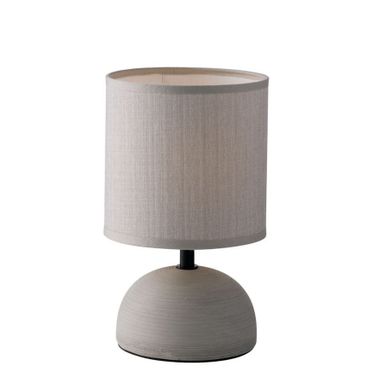 LAMPADA DA TAVOLO FURORE E14 D.14X24CM GRIGIA.