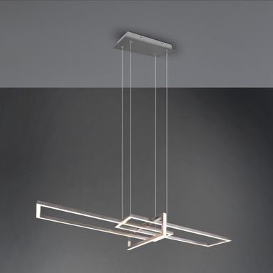 LAMPADARIO LED SALINAS 34W 110CM ACCIAIO SATINATO
