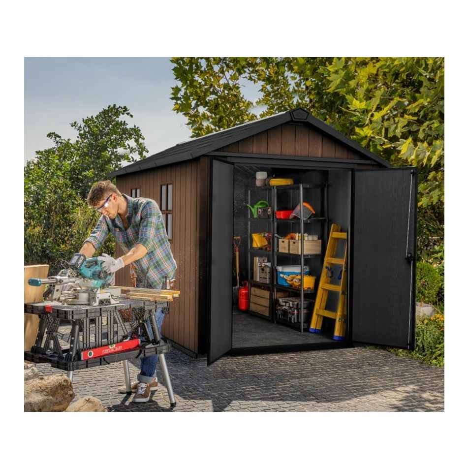 keter-casetta-da-giardino-newton-plus-7511-barra-1175-evotech-marrone-doppia-opzione-montaggio