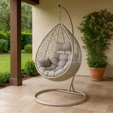 POLTRONA PENSILE PELOTA 110X110XH196CM BIANCO GHIA