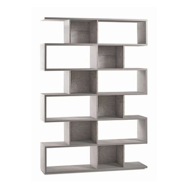 LIBRERIA MODULARE KIT 150X38XH215CM STRUTTURA CEMENTO FRONTALE CEMENTO