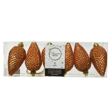 PIGNA AMBRA 8CM GLITTERATA BOX DA 6 PZ.