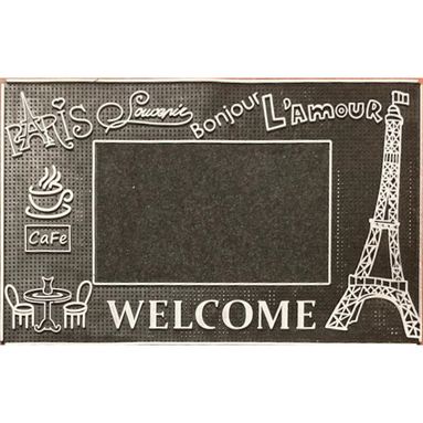 ZERBINO ETOILE 45X70CM BISTROT GRIGIO IN GOMMA RIC
