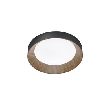 PLAFONIERA LED ARKA 23W D.40CM CCT LEGNO/NERA