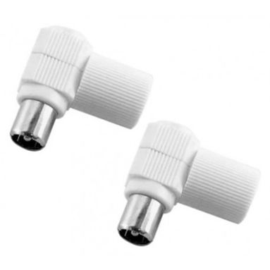 SET 2 SPINE TV COASSIALI 90° IEC 9.5MM 75OHM