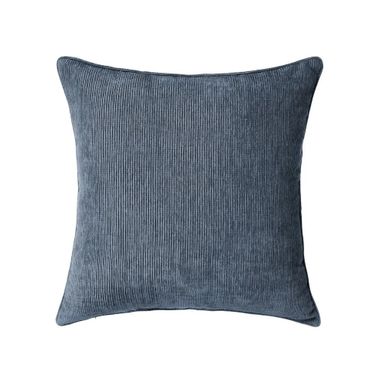 CUSCINO 45X45CM BLU IN POLIESTERE EFFETTO CINIGLIA