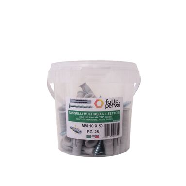 BOX 25 TASSELLI NYLON F4 MM.10+VITI