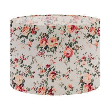 PARALUME 25XH18CM E27/E14 BIANCO IN TESSUTO CON DE