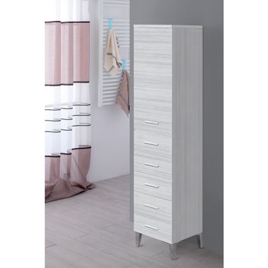 COLONNA 1 ANTA 5 CASSETTI 35X34XH154CM GRIGIO.