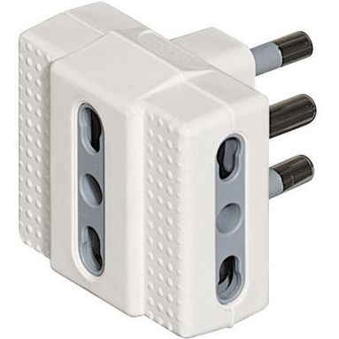 ADATTATORE TRIS 3 BIPASSO SP 16A BCO