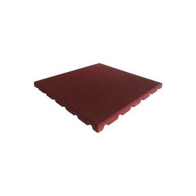 PIASTRELLA ANTI-TRAUMA 40X40XH2.5CM ROSSA IN GOMMA
