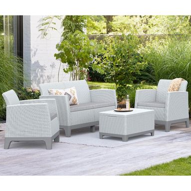 Keter SET SALOTTO SCANDI FORMA GRIGIO EFFETTO JUTA