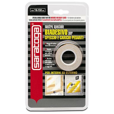 NASTRO BIADESIVO SPECCHI 1.5X19MM PER SPECCHI E CA
