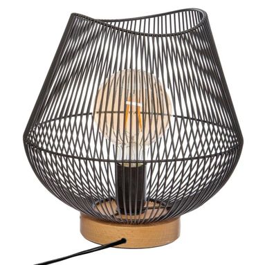 LAMPADA DA TAVOLO JENA D.26XH28CM NERA IN METALLO