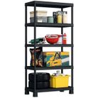 scaffale-plus-5-ripiani-120x40xh187cm-nero-in-plas