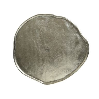 PIATTO IN ALLUMINIO FINITURA MATTA SILVER 40X36XH1