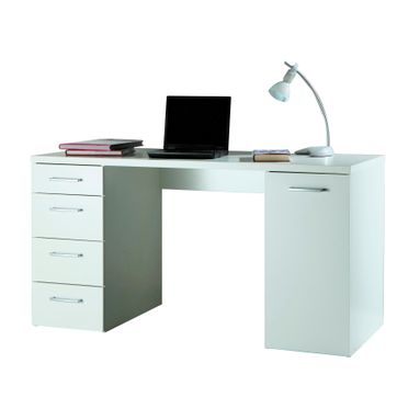 SCRIVANIA MONETA 139X60XH74CM BIANCA CON 1 ANTA E