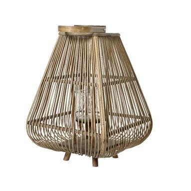 LANTERNA IN BAMBÙ D.33XH48CM BEIGE.