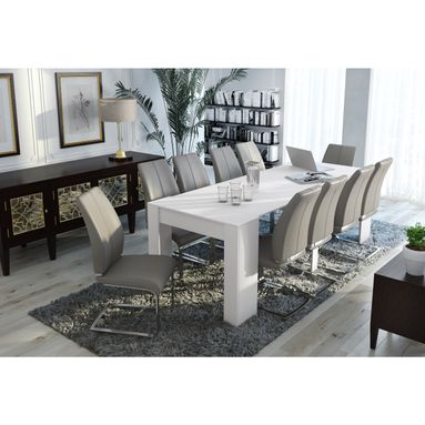 TAVOLO CONSOLA 52/237X90XH76CM LARICE BIANCO