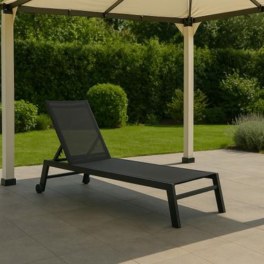 LETTINO SUMMER 210X65XH43CM GRIGIO ALLUMINIO.