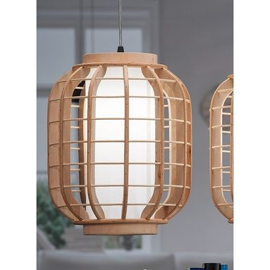 LAMPADA IN LEGNO DA SOFFITTO MYLON D28XH36CM