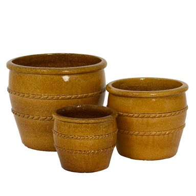 VASO LUCIA D.28XH24CM OCRA IN TERRACOTTA