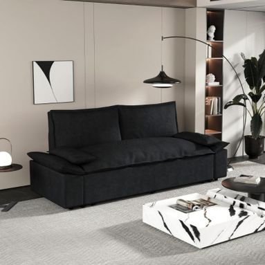 DIVANO LETTO BELLY 2 POSTI 185X85XH85CM NERO