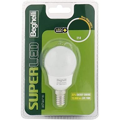 LAMPADA LED SFERA E14 5W 3000K SUPERLED
