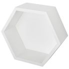 mensola-esagono-12x27x27cm-bianca