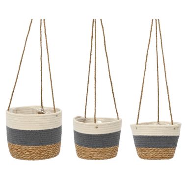 PORTAVASO PENSILE TRIO GRANDE INTRECCIATO.
