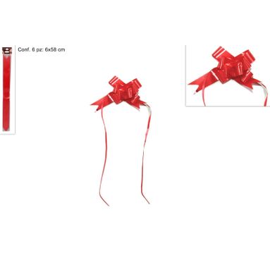 COCCARDA 6PZ IN BUSTA ROSSO.