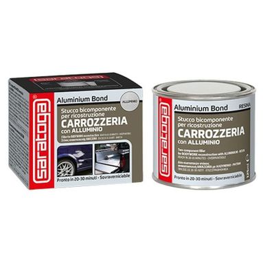 STUCCO BICOMPONENTE 125ML CON ALLUMINIO IN PASTA.