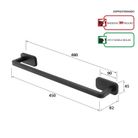 portasciugamani-cubik-45cm-inox-nero