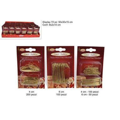 GANCI ORO IN METALLO PER PALLINE.