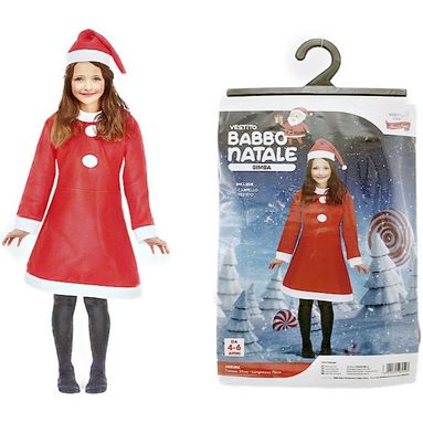 VESTITO BABBO NATALE BIMBA 4-6 ANNI
