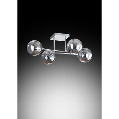PLAFONIERA TAMIKA 4 LUCI E27 60X58XH21CM CROMO