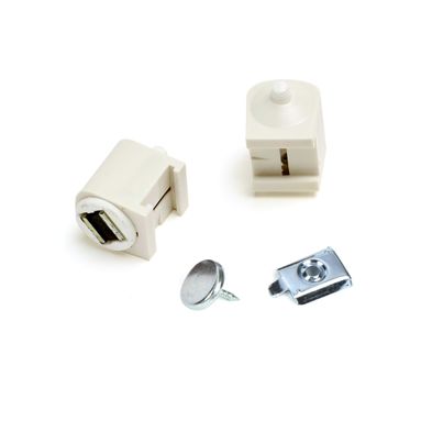 CHIUSURA MAGNETICA CON PIASTRINA BIANCO PZ.2