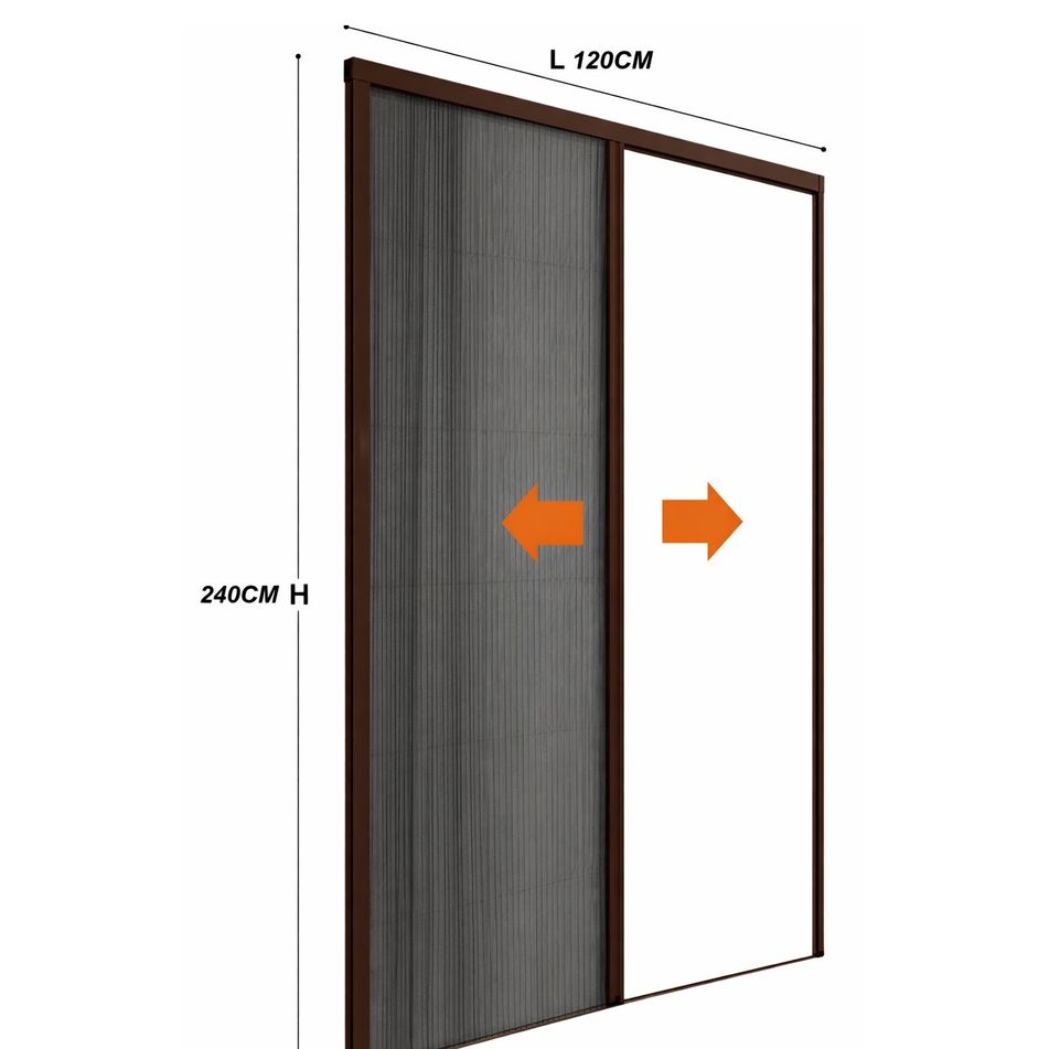 zanzariera-plissettata-120xh240cm-marrone-8017