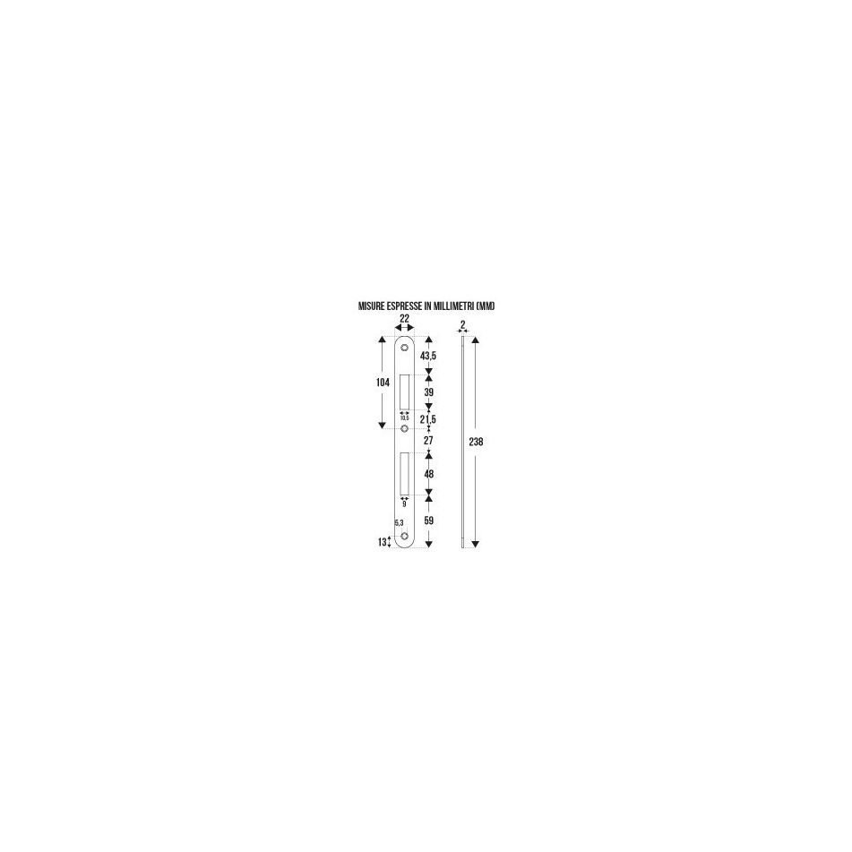 incontro-t-dot-22-grande-per-serrature-patent-dist-dot-90