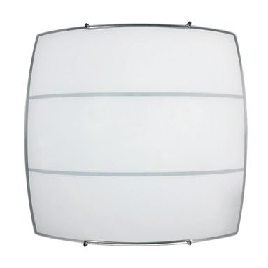 PLAFONIERA LUCE 2XE27 40X40CM BIANCA A RIGHE