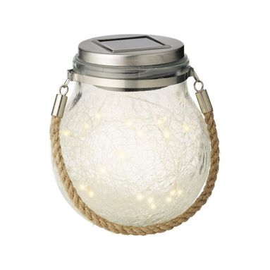 LAMPADA BARATTOLO SOLARE 20 LED-FLASH A LUCE CALDA