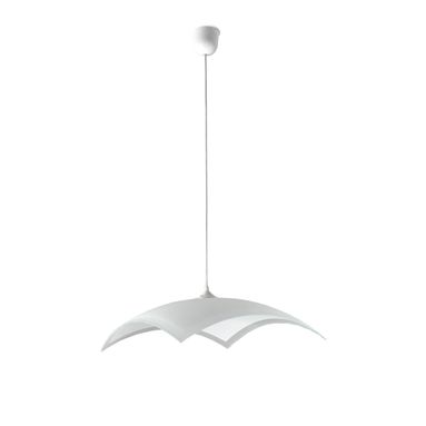 LAMPADARIO QUADRA E27 40X40XH85CM BIANCA IN VETRO