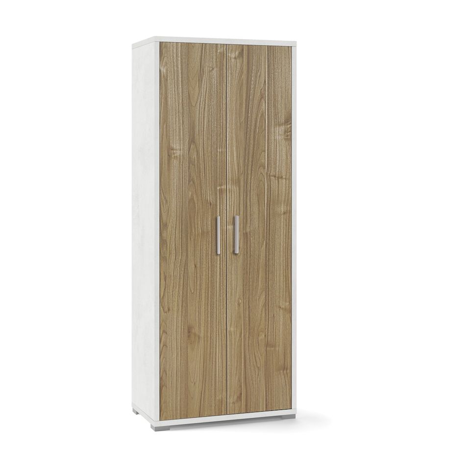 mobile-2-ante-71x41xh182cm-struttura-ossido-bianco-frontale-noce-stelvio