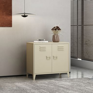 MOBILE 2 ANTE 80X40XH73CM AVANA IN METALLO.