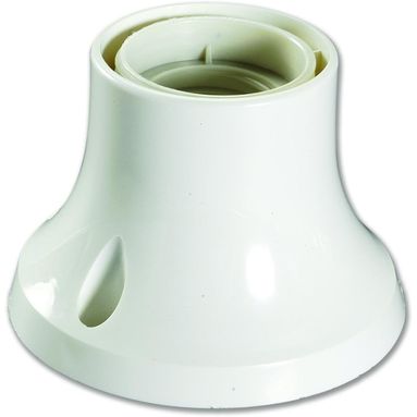 PORTALAMPADA E27 BASE DIRITTA BIANCO